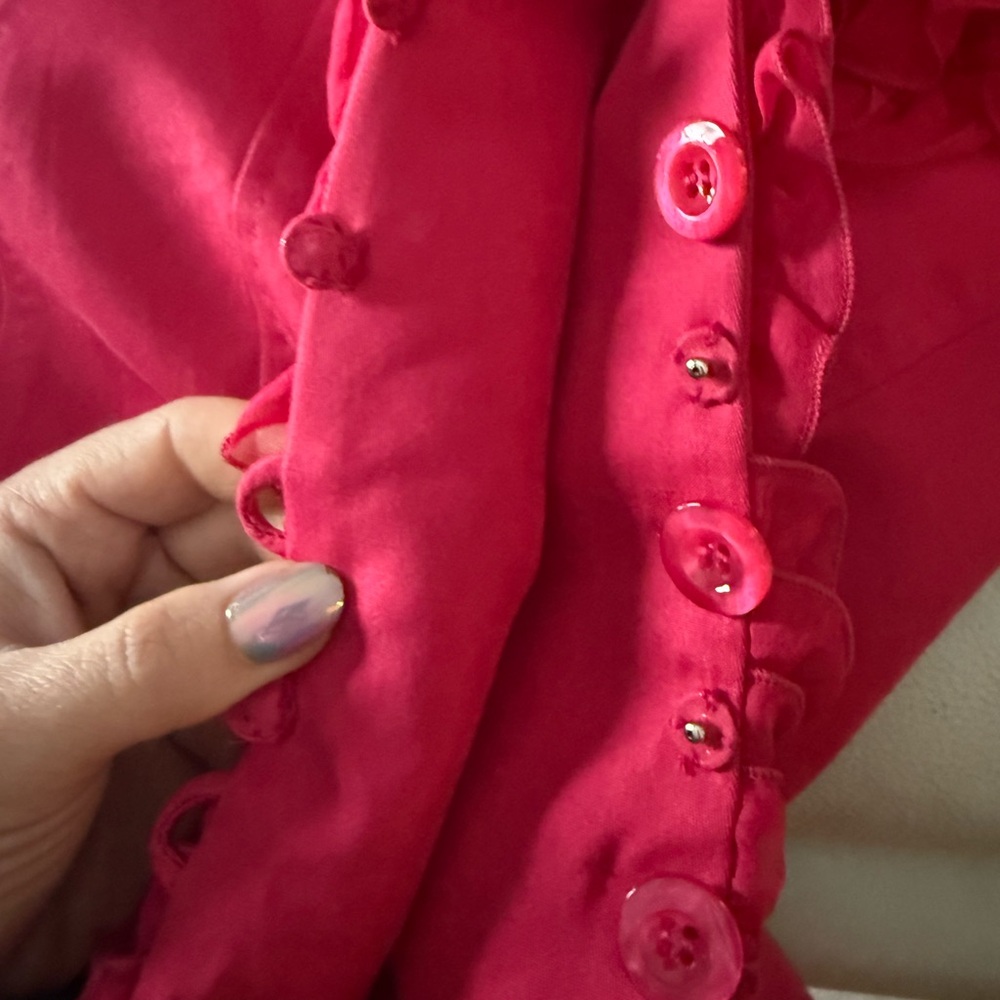 Escada Hot Pink Ruffled Blazer - Picture 5 of 9